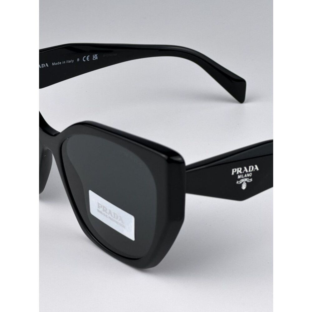 NEW Prada PR19ZS 1AB5S0 Black Dark Grey Women Cat Eye Sunglasses PR 19ZS - Picture 10 of 12